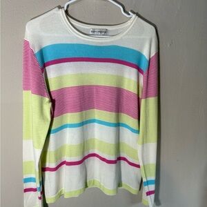Evan Picone Multicolored Thin Sweater Sz XL Acrylic Blend